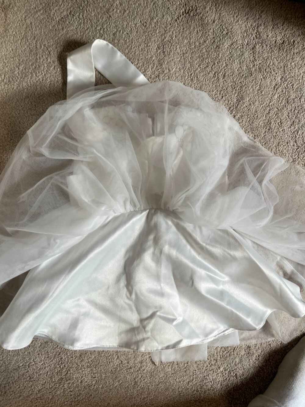 White Lace Tulle Dress  (Size 2T - worn once) - Picture 4 of 7
